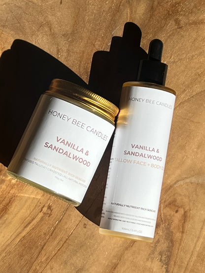 LIMITED EDITION Vanilla & Sandalwood Tallow Face and Body Oil